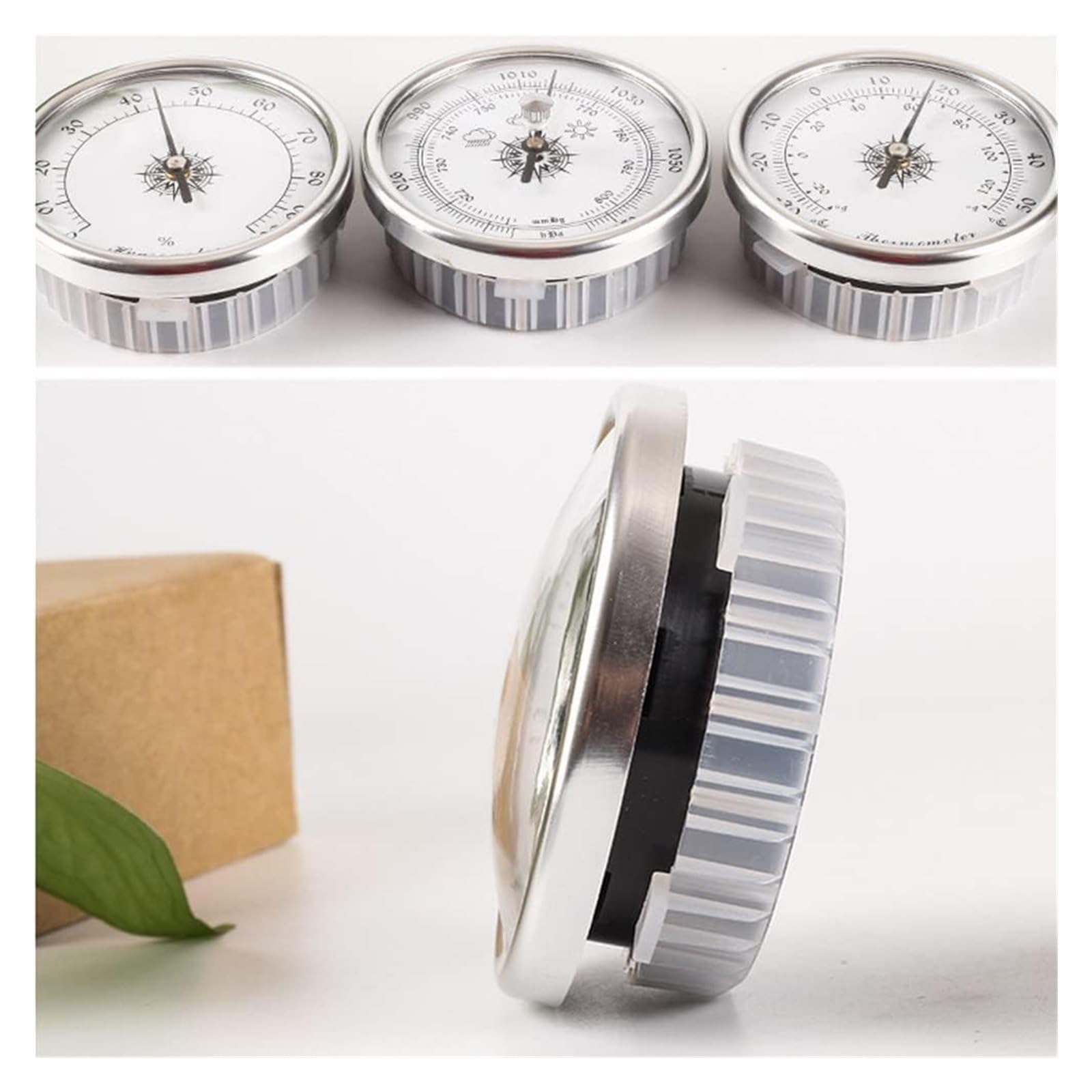3 in 1 Präzisions-Barometer, Thermometer, Hygrometer, 2,8 Zoll Tragbare Wetterstationen Set (Color : B)