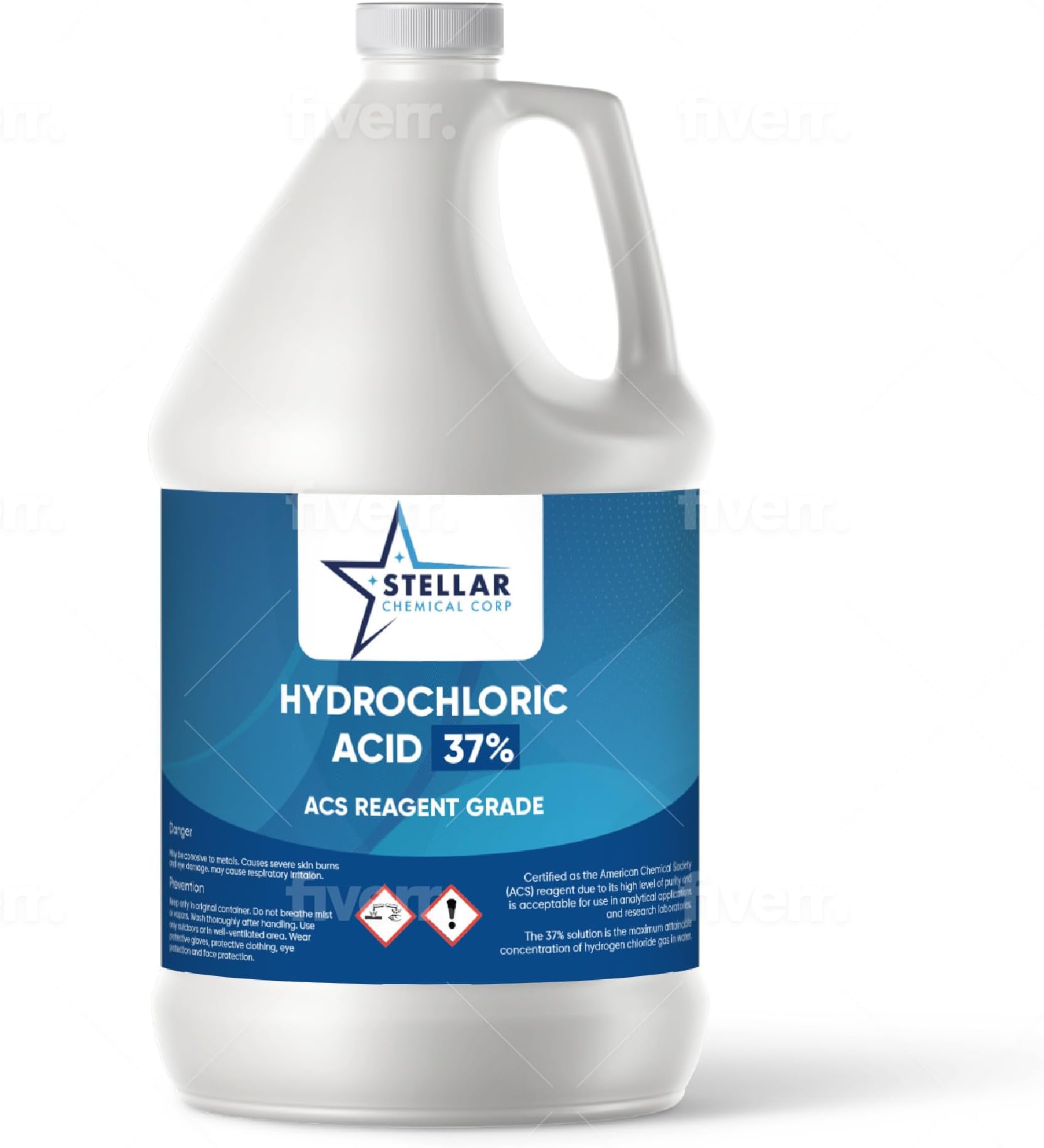 Hydrochloric Acid 37% Solution, ACS Reagent Grade-1 Gallon