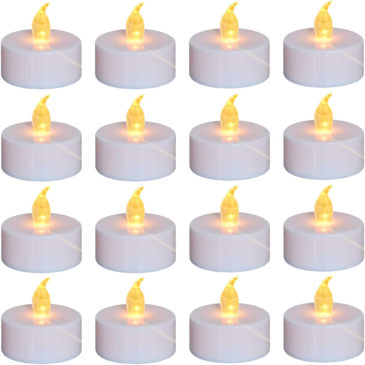 Nancia LED Tea Lights Candles- 24PACK Flameless Candles Realistic and Bright Flickering Long Lasting 200Hours for Holiday Celebration,Home Decoration Warm Yellow
