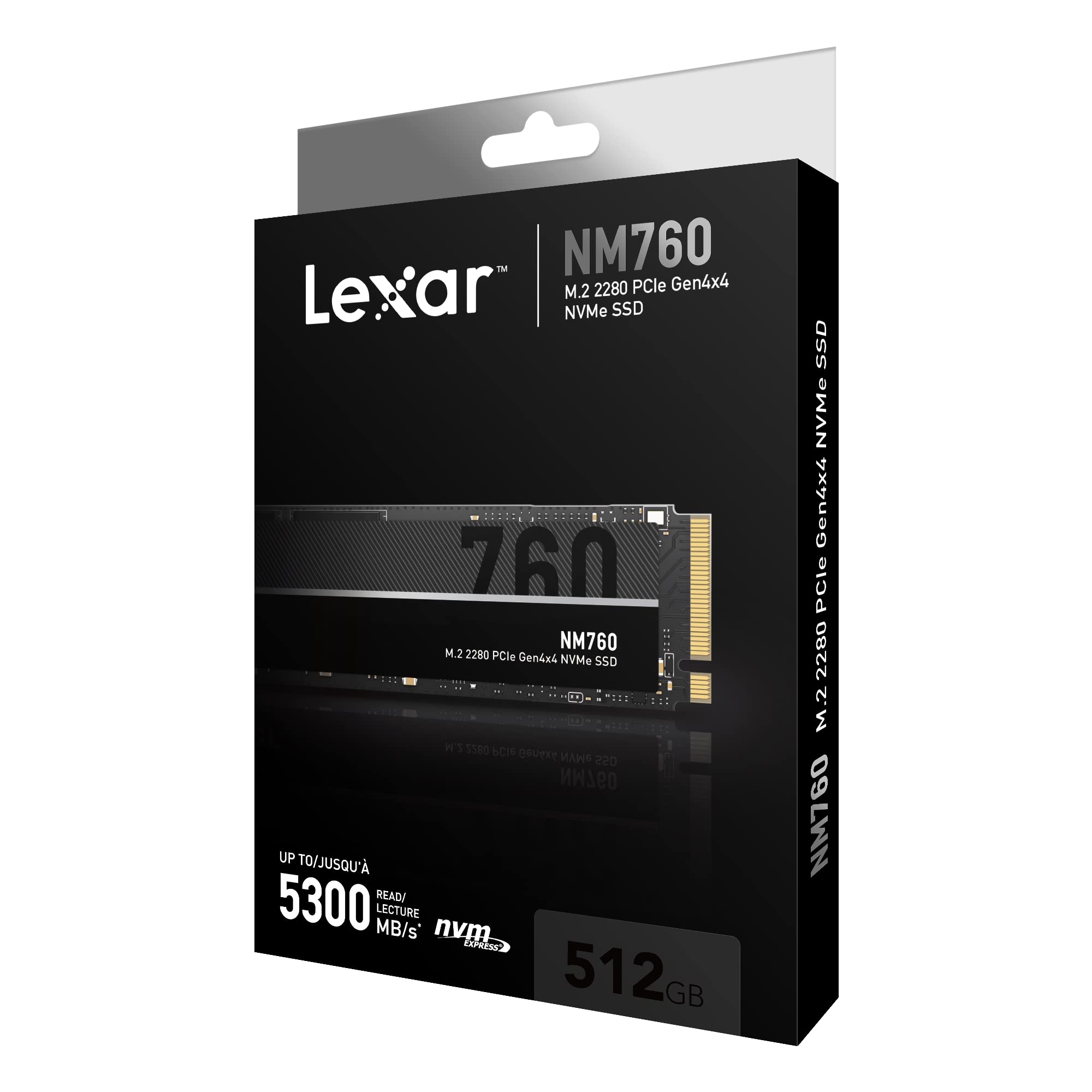 Lexar NM760 512GB SSD M.2 2280 PCIe Gen4x4 NVMe 1.4 Internal SSD