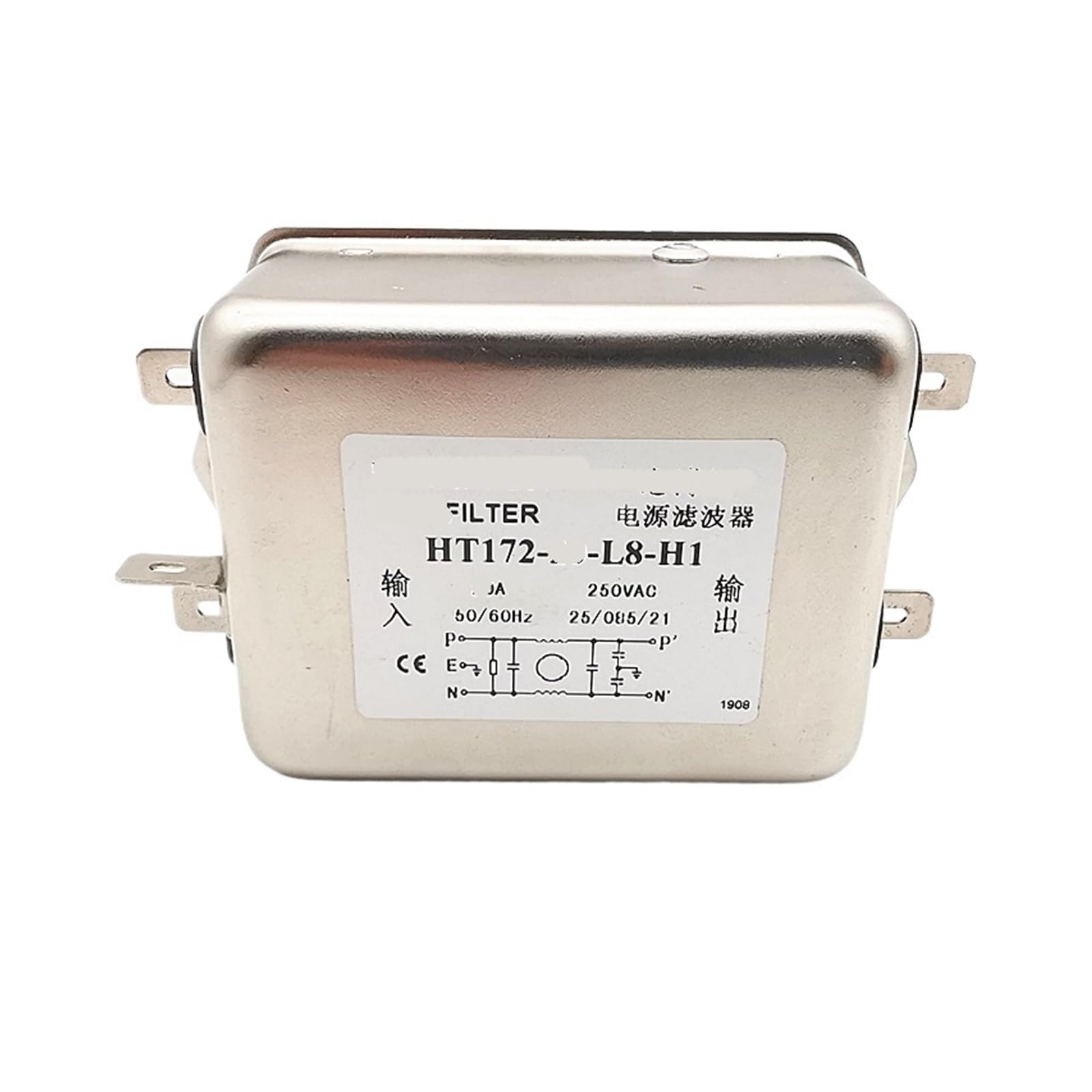 Filtro de potencia monofásico con reducción de ruido eléctrico para fuentes de 20A