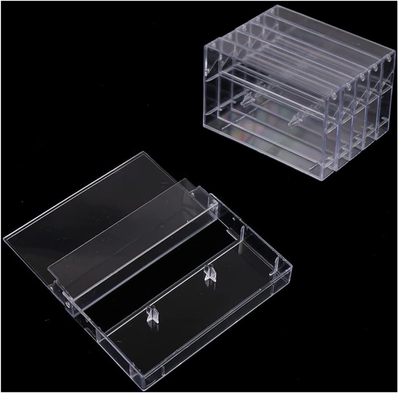 WIZOHA 10 Pack Clear Plastic Cassette Tape Cases Empty