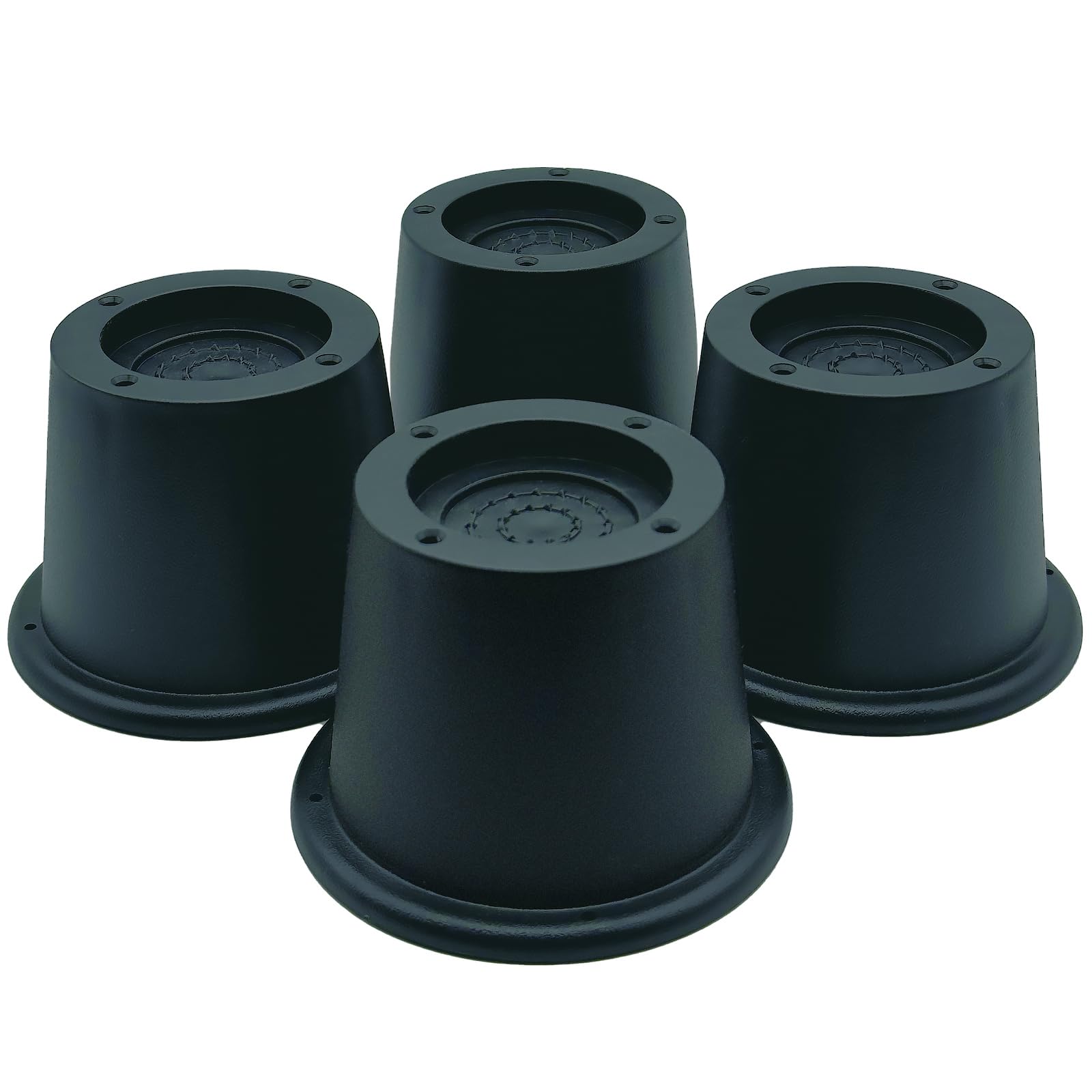 Round Bed Risers 2 inch Heavy Duty，Circle Furniture Risers for Chair Table and Desk Legs Elevation, Bed Lifts Risers(Pack of 4 Riser,Black)