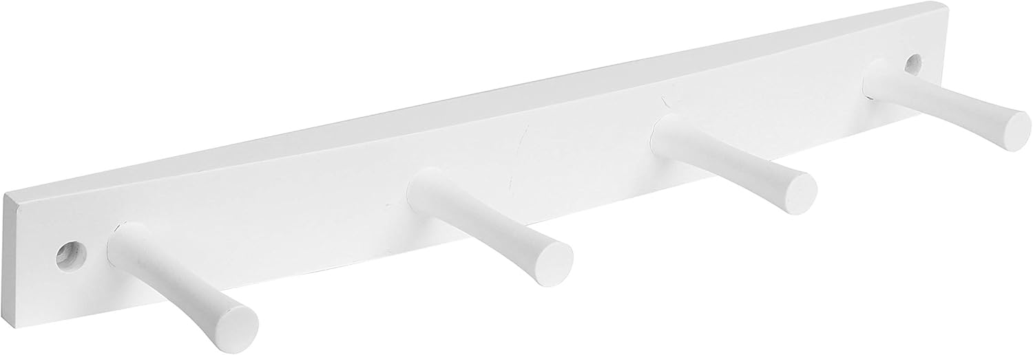 Spectrum 82100 FourPeg Wood Coat Rack, White Amazon.co.uk Home & Kitchen