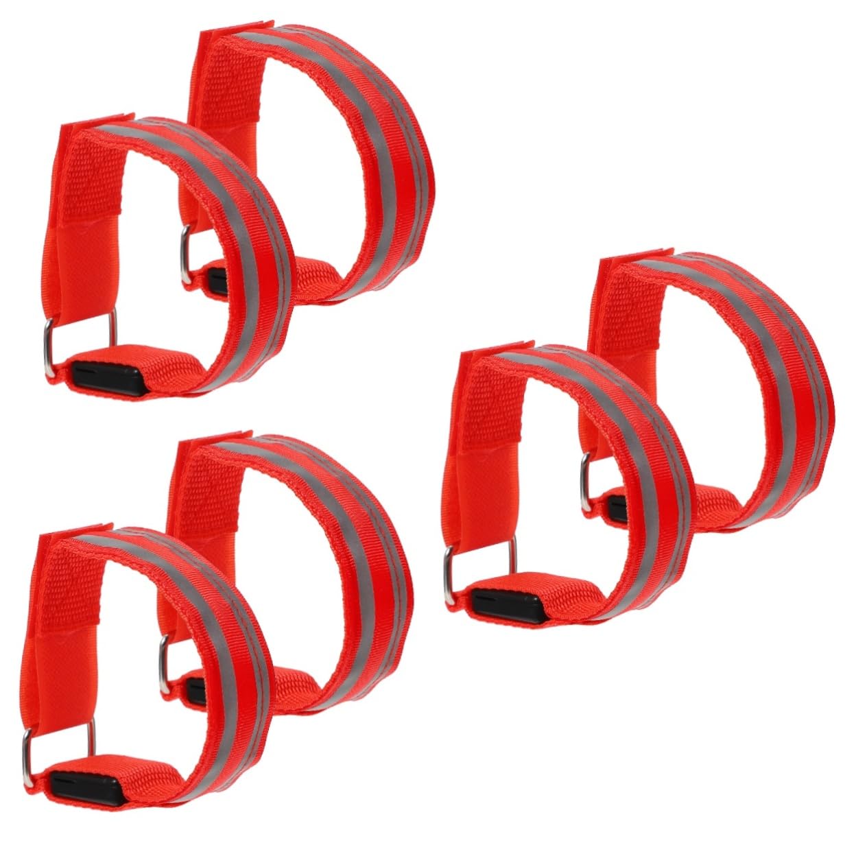 BESPORTBLE 6piezas Brazaletes Led Luminosos Recargables Banda Reflectante para Correr Seguridad Nocturna para Adultos y Modos De Parpadeo y Luz Continua para Ejercicio y Actividades Al Aire