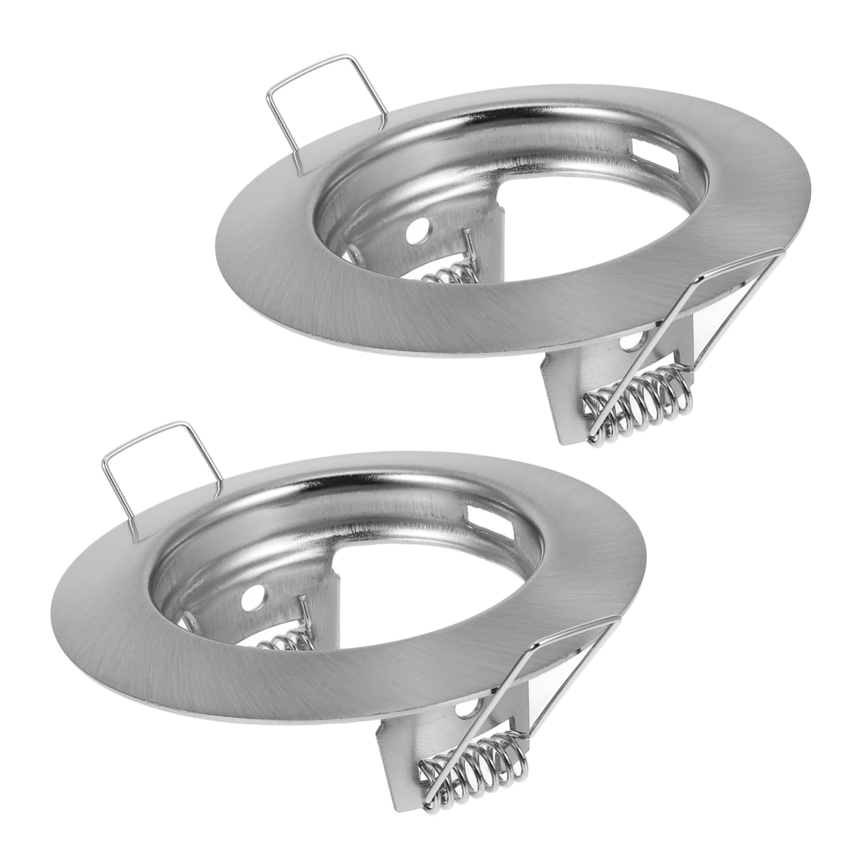 MOBUTOFU 2pcs Round Recessed Light Trim Frames with Iron Construction, Versatile Compatibility and Stylish Design for Ceiling Spotlight Mounting and Remodel Recessed Housing