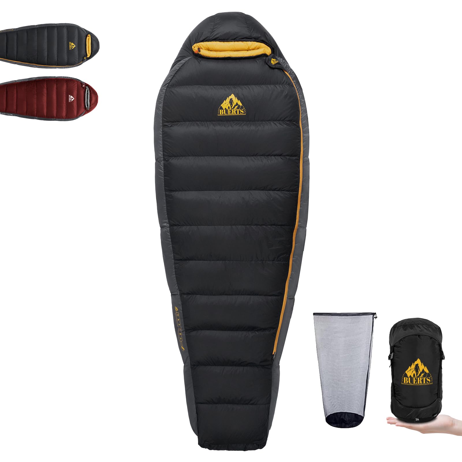 Down Sleeping Bag for Adults Cold Weather Ultralight Compact 680FP Backpacking Sleeping Bag for Camping Hiking Mountaineering