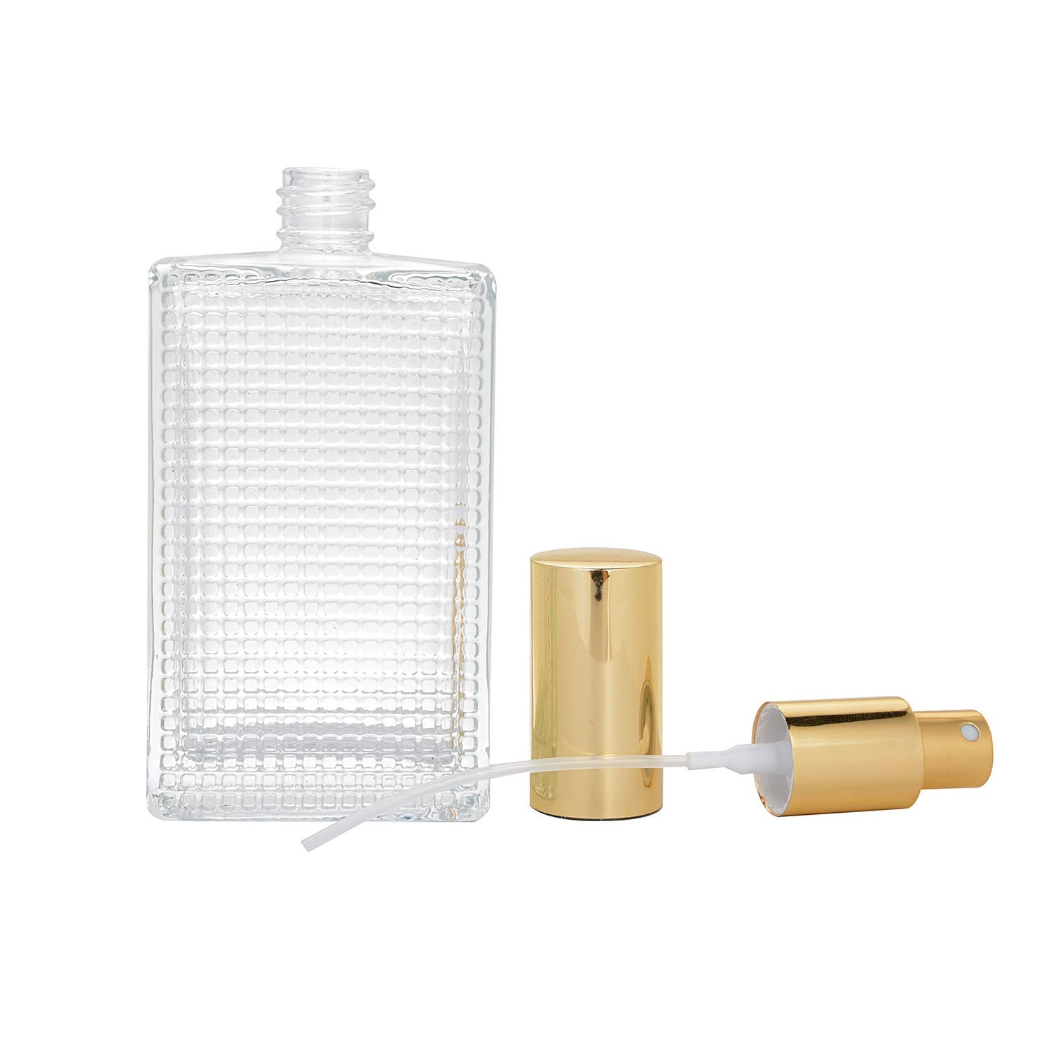 Hunky Dory 50ml Empty Refillable Glass Bottle with Easy Refill Spray Pump and Cap for For DIY Perfume, Essential Oils, Blends, Rose Water (Pack of 1) (Gold)-picture-11