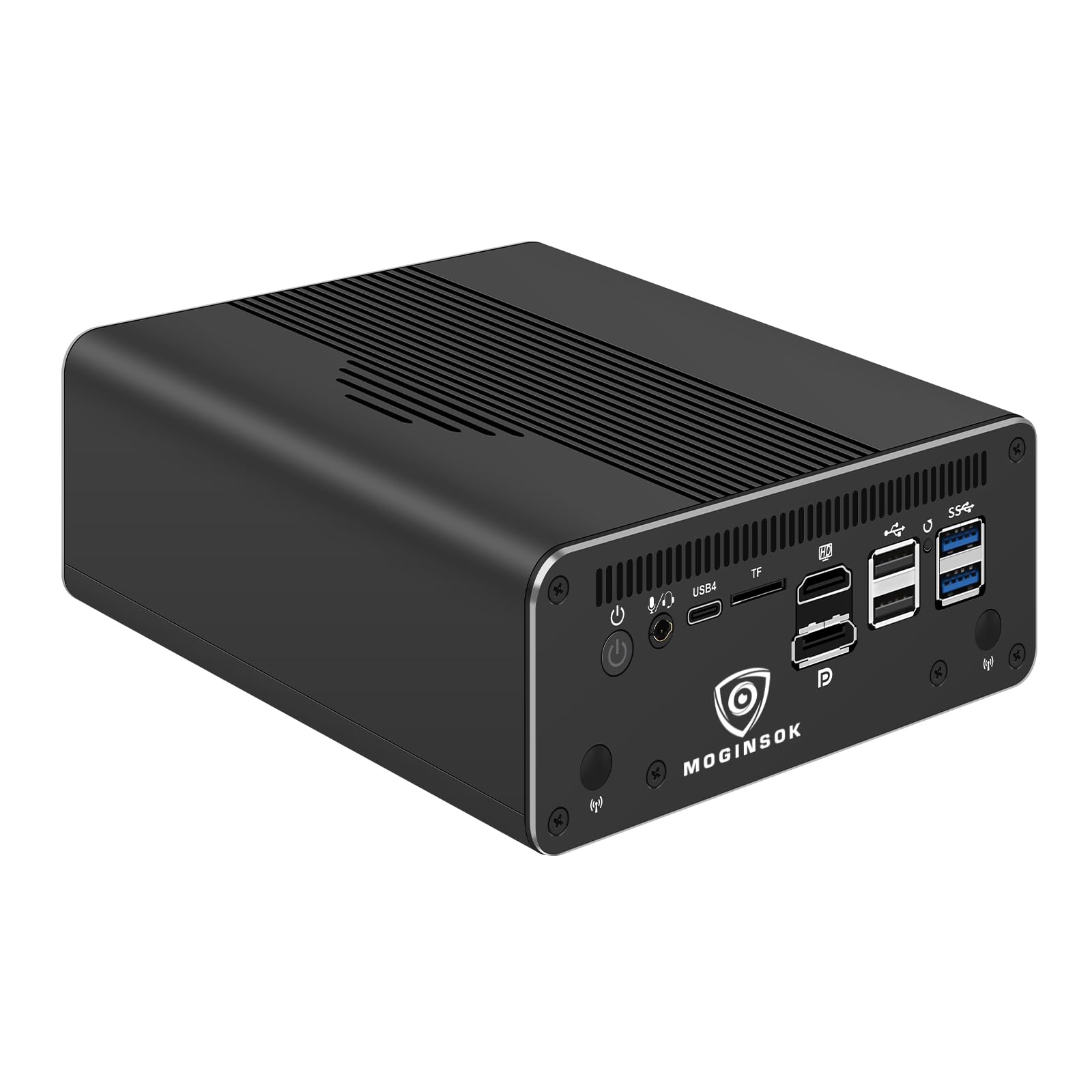 MGNAS14 Micro Firewall Appliance 10Gbe Router con Intel 14th Gen Core Ultra 7 155H, AI MINI PC con 2x10Gbe SFP+ 96G DDR5 RAM 4TB M.2 PCIe SSD USB4 Support Pfsense|OPNsense|Openwrt|Windows