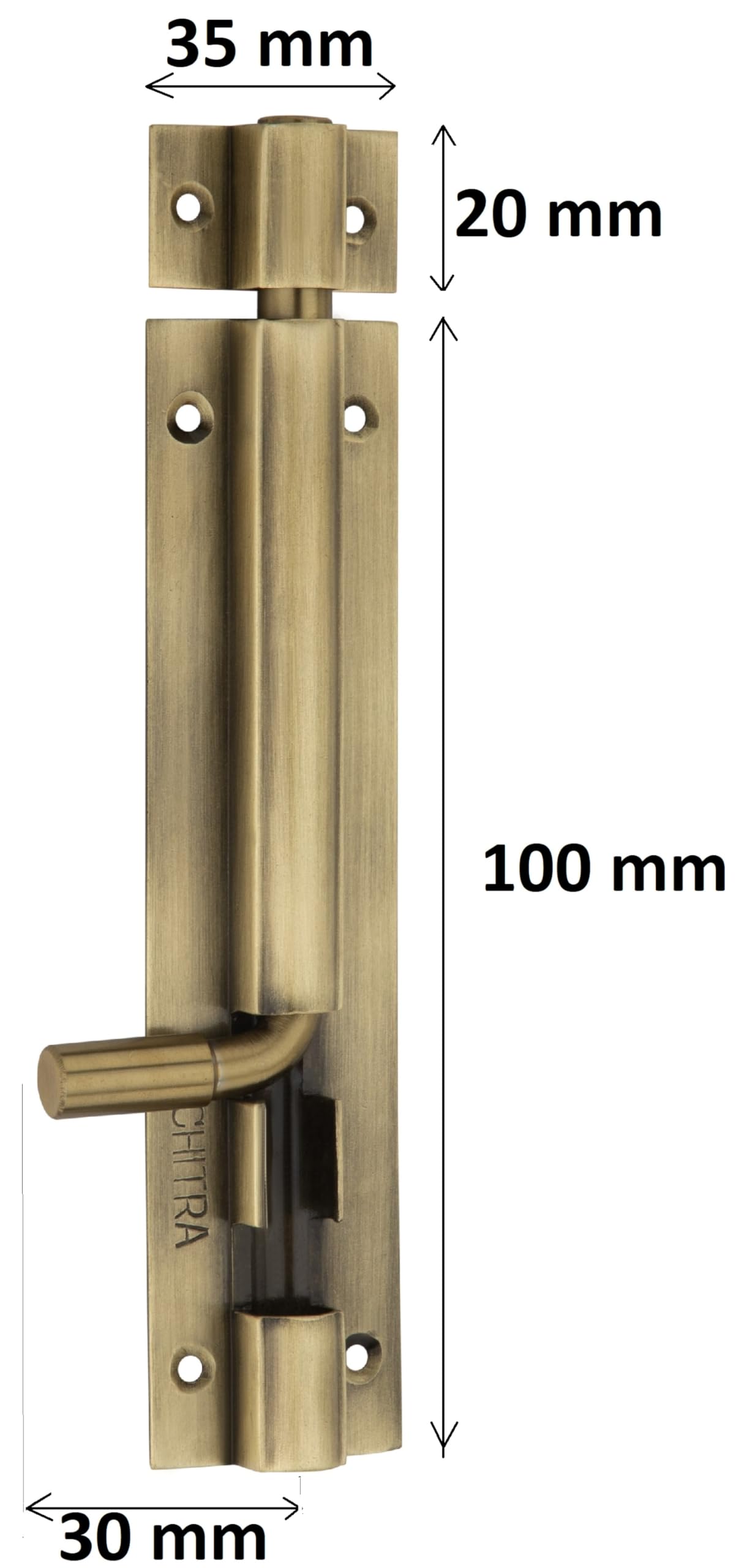 Chitra Tower Bolts - Antique Brass Finish -3