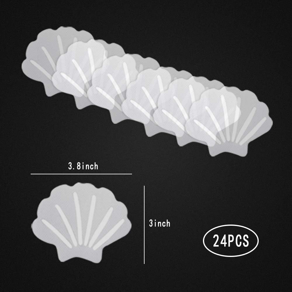DDCASE Bathtub Anti-Slip Stickers, Non-Slip Bathtub Sticker 24 Pieces Shell Style Safety Treads Adhesive Sticker for Bathroom Bathtub Shower Floor Stairs : Home & Kitchen