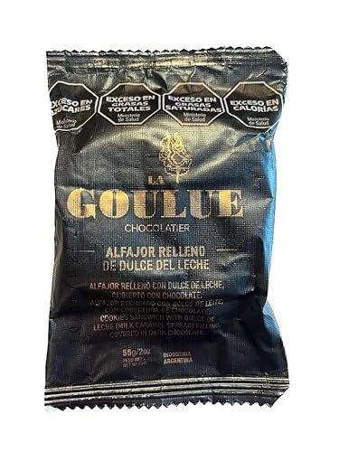 Miniatura 3 de CAJA de ALFAJORES La Goulue con dulce de leche cubierto de chocolate negro. Regalo. Maridaje. Postre Alfajores Argentinos (Caja de 6 Alfajores)