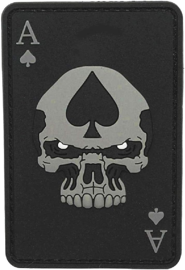 Dead Man's Hand Ace of Spades Dead Card Patch [Hook” Fastener - 3D PVC Rubber- YS6 ]