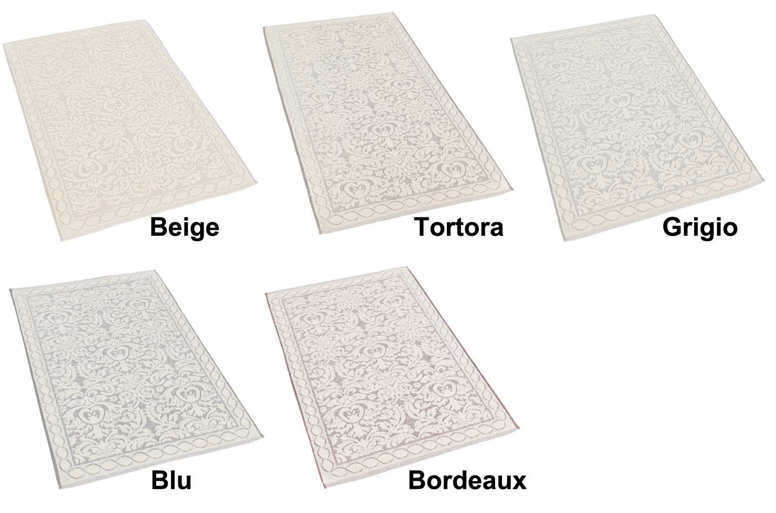 Casatessile Tapis de Bain éponge Coton Rebecca Tapis de Douche Long, Moyen ou de Douche - Tortora, 60x180 cm.
