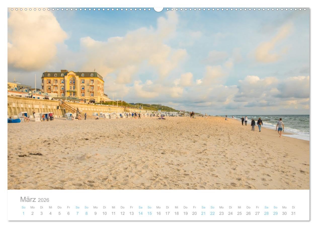 Sylt süchtig (hochwertiger Premium Wandkalender 2026 DIN A2 quer), Kunstdruck in Hochglanz: Fantastische Meerblicke von der Sehnsuchtsinsel