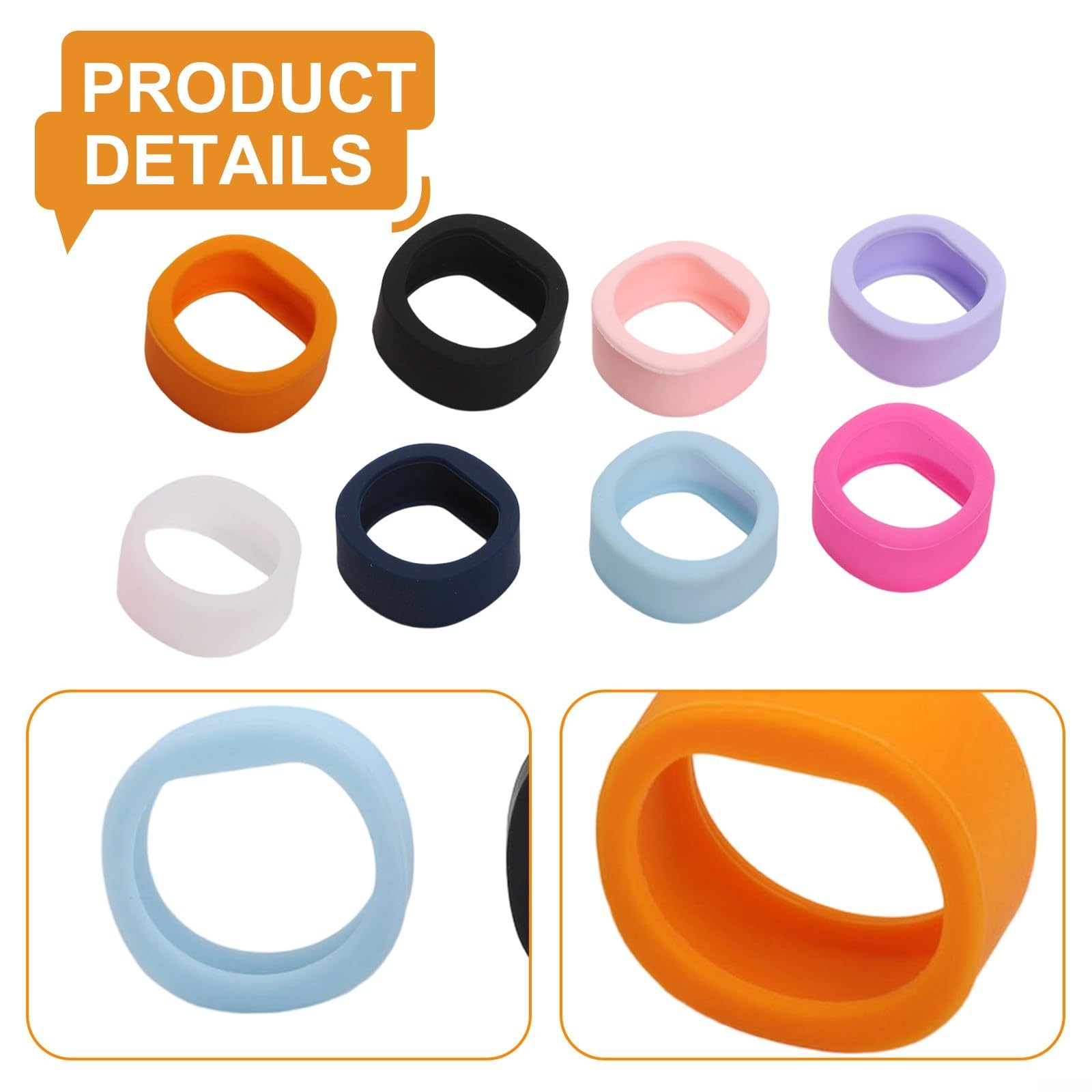 Smart Ring Case, 8 coperture protettive in silicone per RingConn Gen 2/2 Air, robuste, antigraffio, indossabili, per il fitness (S)
