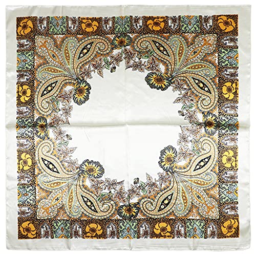 Image of Women's 35 inch Satin Square Silk Like Hair Scarves and Wraps Headscarf for Sleeping | Silk Feel Neckerchief, Hair Scarf, Fashion Bandana, Headscarf, Headband, Hair Wrap Sleeping, Daily Fashion Styling