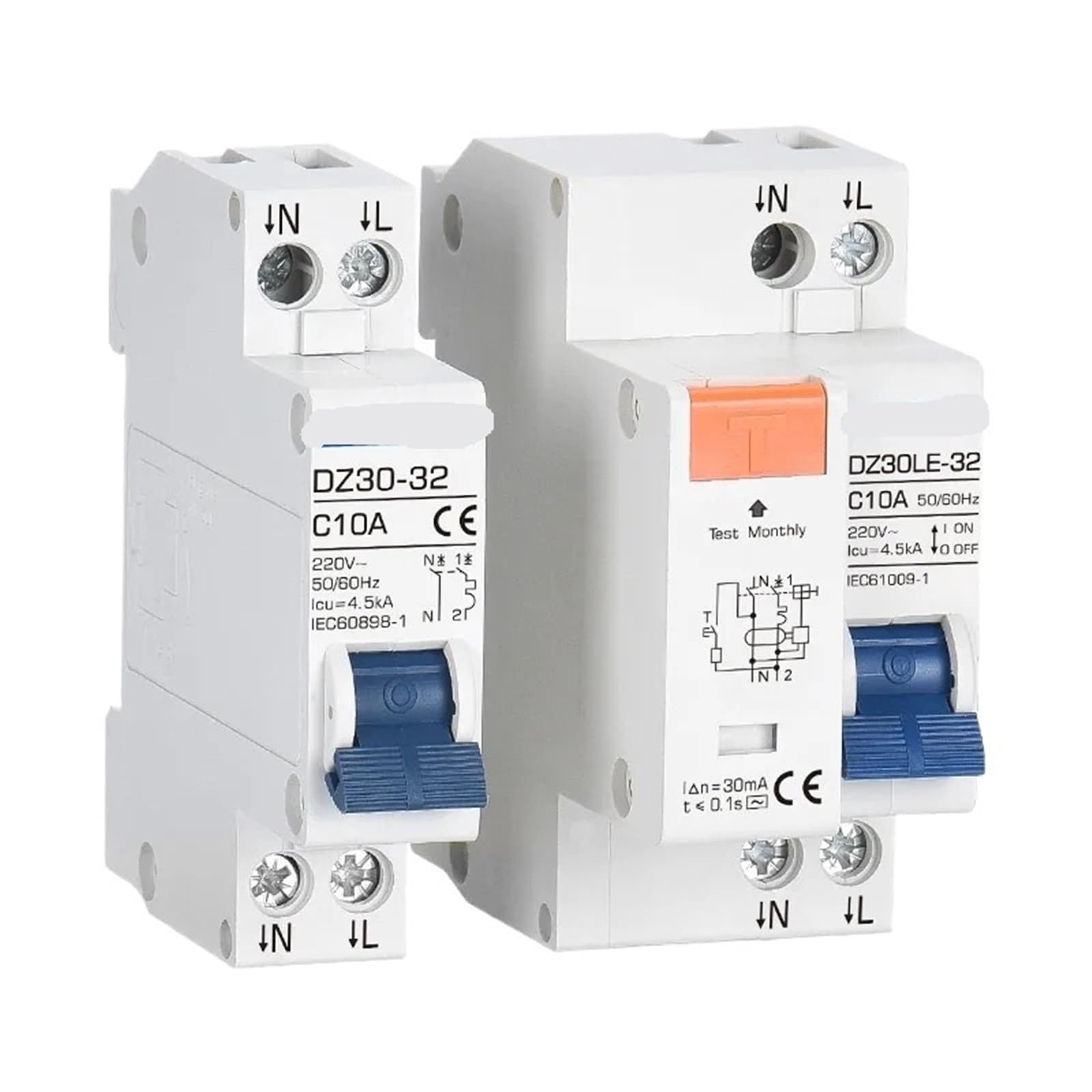 DZ30-32 mini circuit breaker DPN MCB 1P + N DZ30LE-32 DPNL RCBO wyłącznik różnicowoprądowy z zabezpieczeniem przed przeciążeniem RCCB(DZ30SLE TYPE A, C16A)