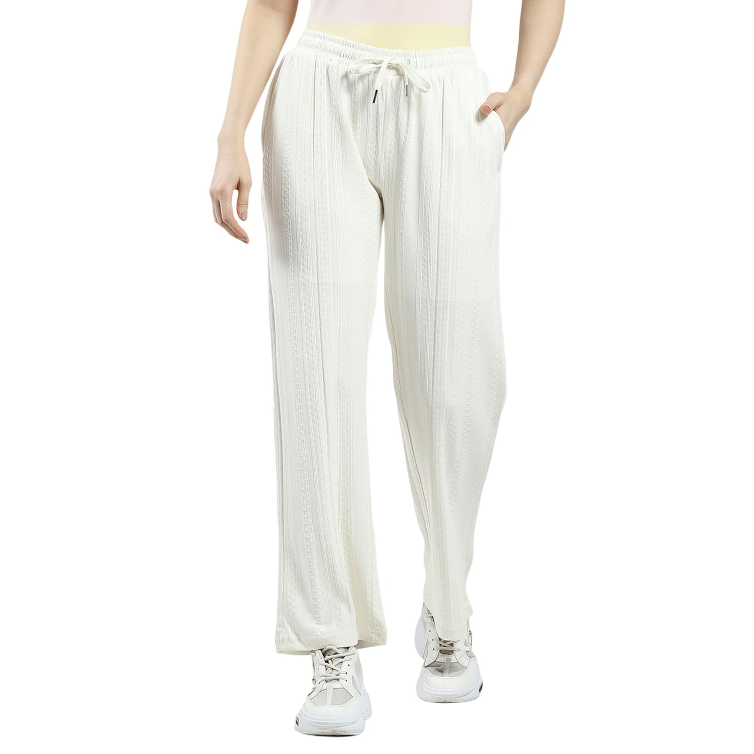 Women Regular Fit Track Pant | Self Design Pattern | Drawstring Closure | Comfortable Activewear Lower for Women | Lounge & Gym Wear for Women's-image-42