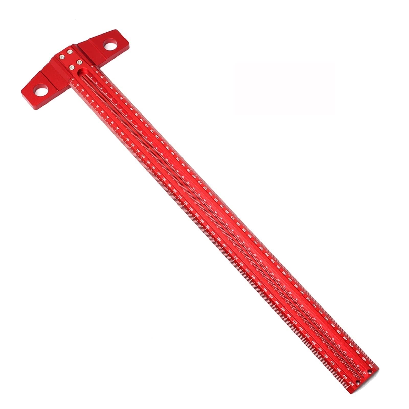 Blok Wzorcowy, 60-76 0MM T-linijka precyzyjne znakowanie stopu aluminium rysik do znakowania drewna przekreślony otwór do rysowania linijka pomiarowa(B500MM)