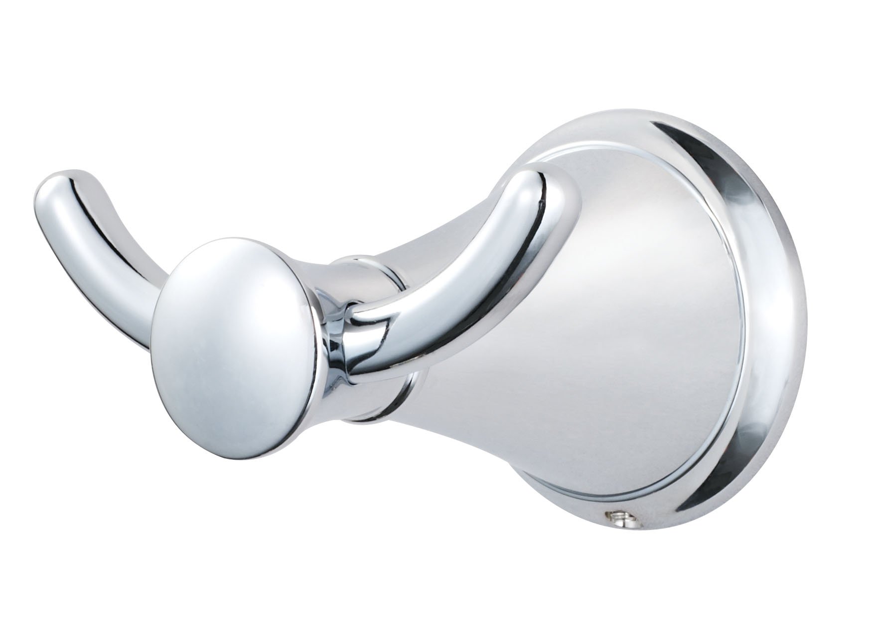 PfisterSaxton Double Hook Bathroom Towel Hook, Wall-Mounted, Screw-In, Polished Chrome Finish, BRHGL1C