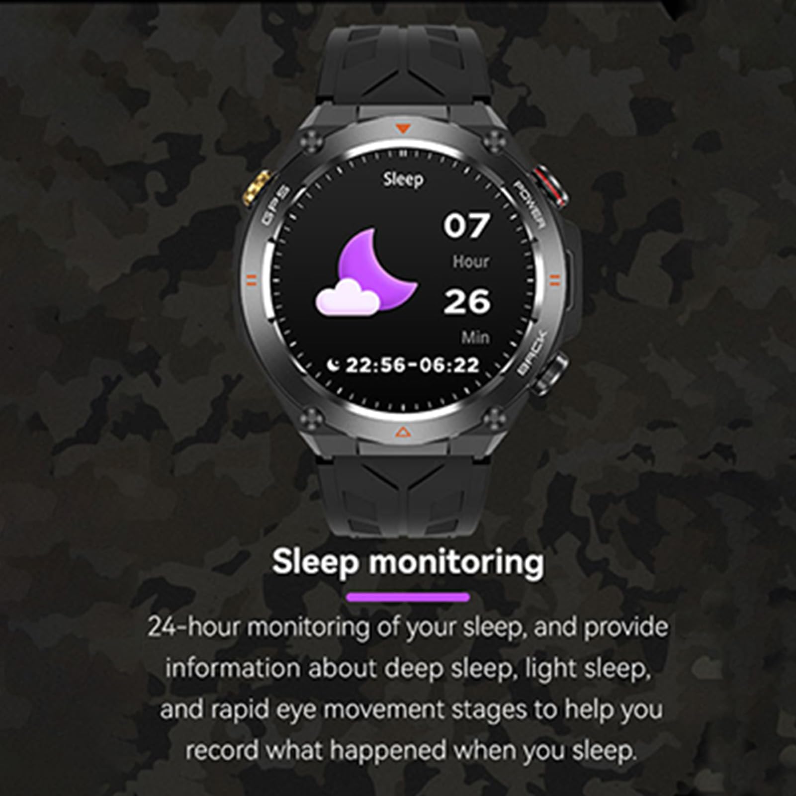 Annadue Smart Watch per Esterni con Bussola GPS Integrata, 100 modalità Sportive, Impermeabile, Schermo IPS da 1,45 Pollici, Batteria a Lunga Durata da 650 MAh (BLACK)