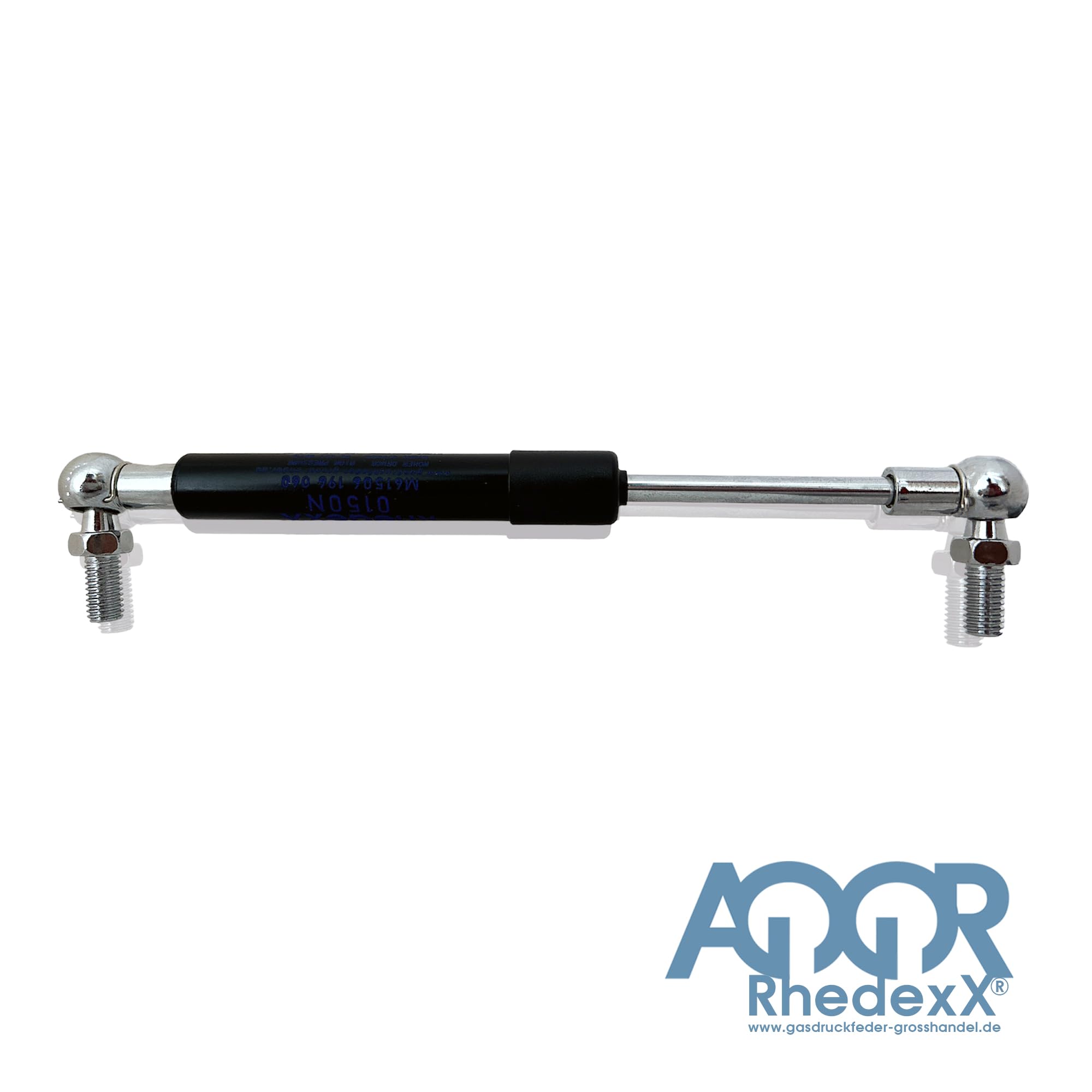 Muelle de gas de repuesto para Stabilus Lift-O-Mat 4534DS 0100N, RhedexX® Muelle de gas M6, cabezal esférico de gas, longitud de articulación angular, longitud de articulación en ángulo, longitud de