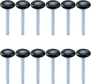 MY MIRONEY 12 Pack Garage Door Roller Heavy Duty Nylon Door Wheels Replacement Quiet Garage Rollers, 6200ZZ Bearing Door Roller, 1.8" Nylon Wheel, 5" Stem, Black