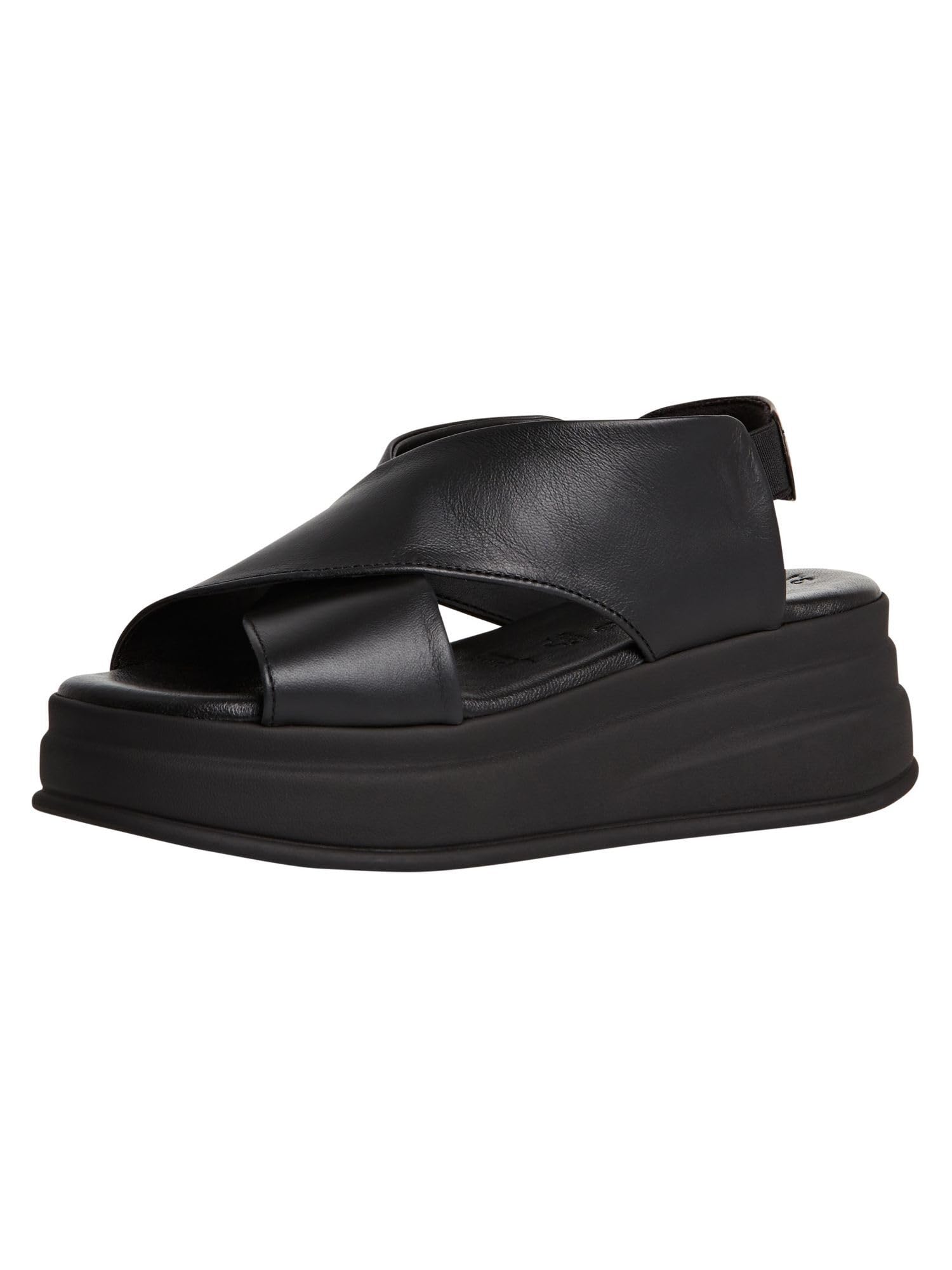 Tamaris Women’s sandal with wedge heel black 7.5 UK