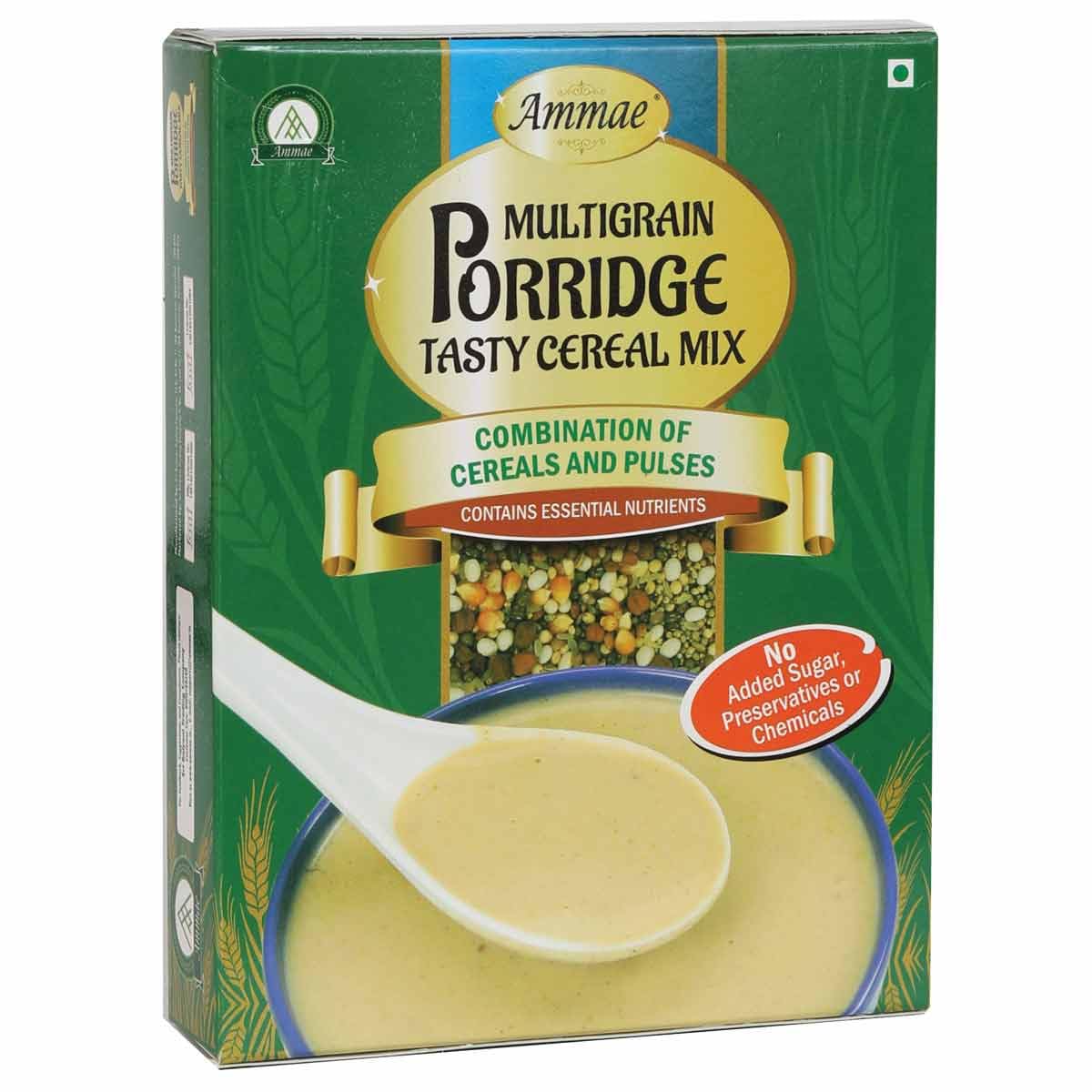 Ammae Multigrain Porridge Tasty Cereal Mix, 400g, 16 grains Sathu Maavu, Sprouted & Roasted Cereals, Pulses, Millets & Oats | No Sugar | No Salt | No Milk | No Preservatives & Chemicals - Image 4 thumbnail