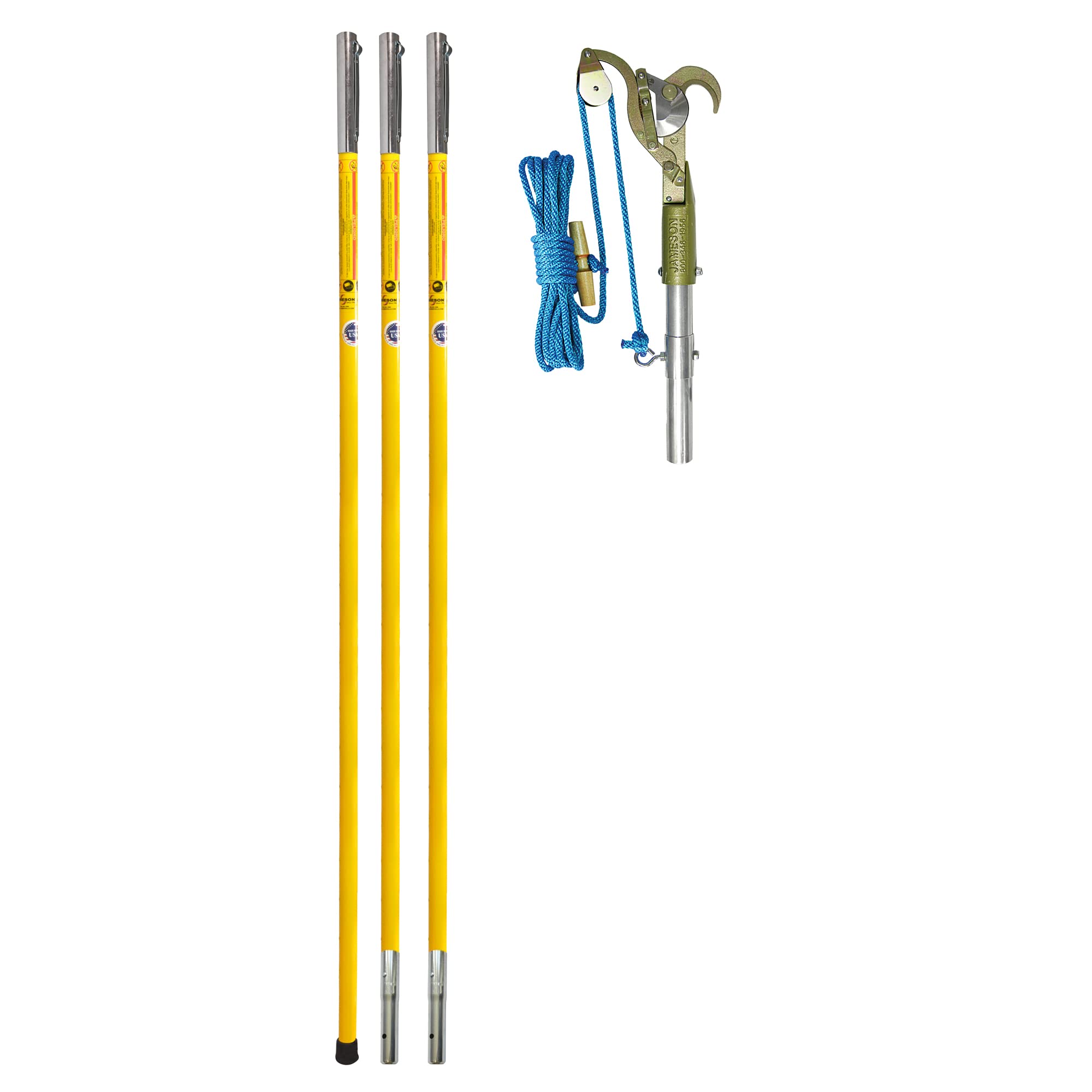 Tree Pruner FG-14K with Three 6' Hollow FG Series Poles (18' Total Reach)