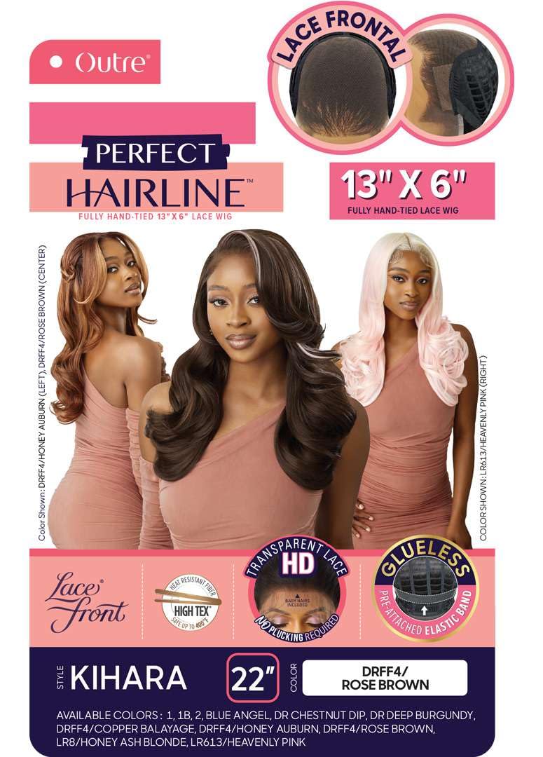 Outre Lace Front Wig - Perfect Hair Line 13X6 - Kihara (LR8/HONEY ASH BLONDE)