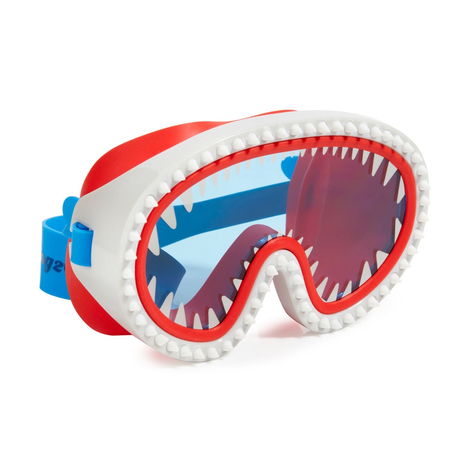 Shark Attack Lunettes pour enfants par Bling2o – Anti Brouillard, aucune fuite, antidérapant et protection contre les UV – Apéritif Rouge objectif Fun accessoire de l'eau Comprend un étui rigide