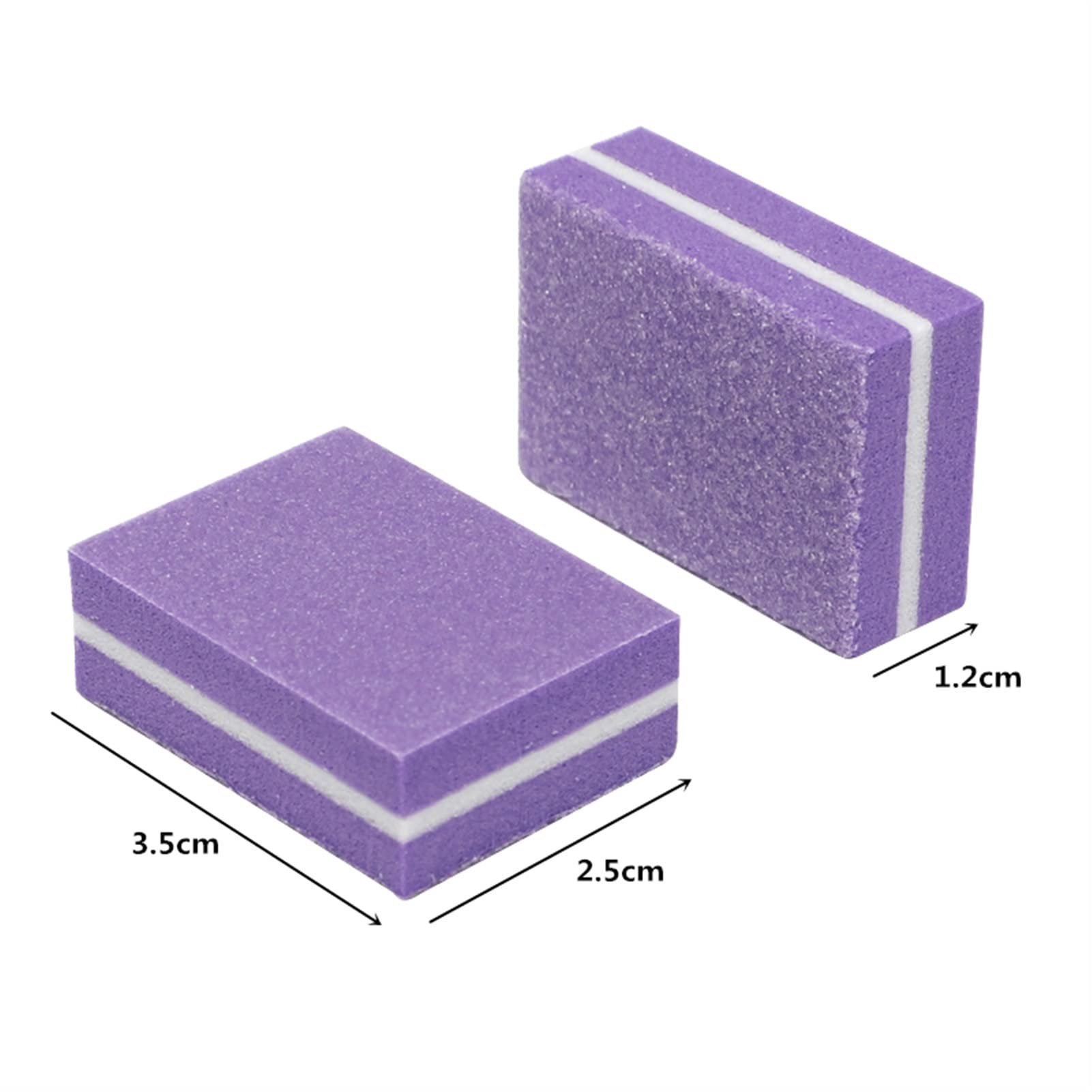 TRUSTTWO Purple Nail Buffer Block 200pcs Nail Art Levigatura Spugna Doppio Lato NailFiles Compatibile con Manicure Grinding Nail Art Tool Compatibile con Gel Lucido The New