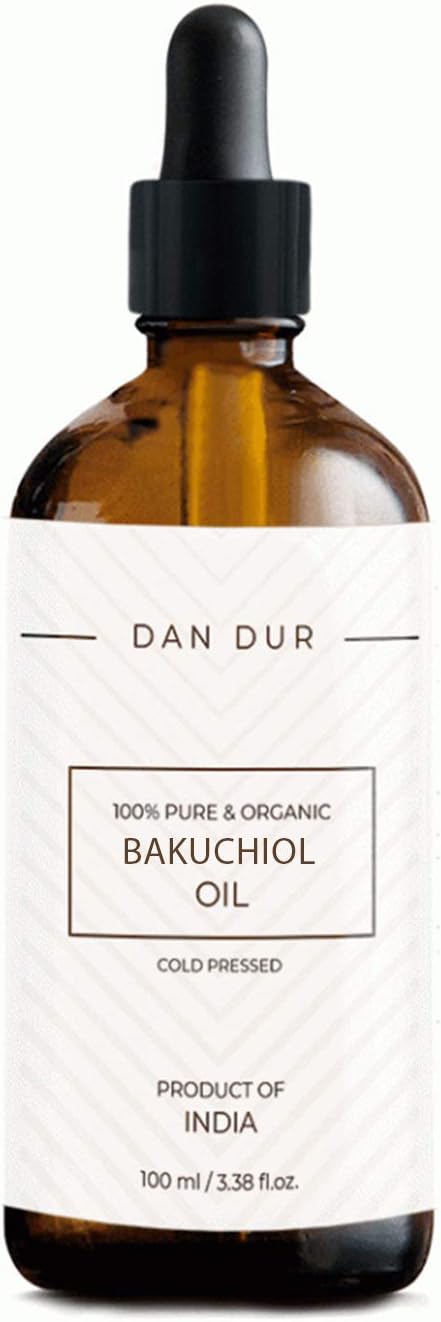 Dan-Dur Bakuchi Babchi (Bakuchiol) Oil For Skin Care, Anti-Aging, Anti-Wrinkles, 100% Pure and Organic, Cold-Pressed (50 ml)