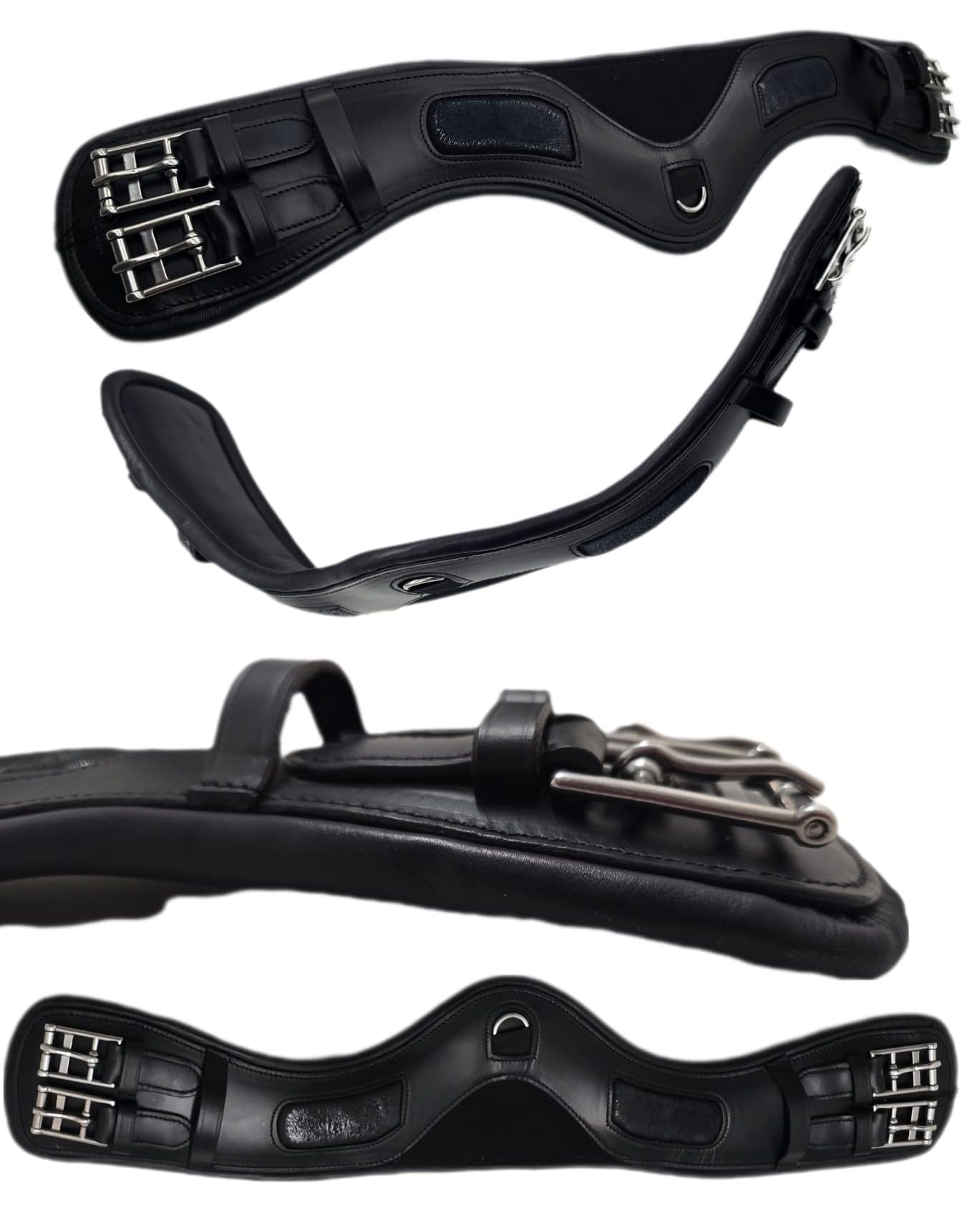 Leder Kurzgurt Mond anatomisch Slim Sattelgurt weich 60 65 70 75 cm Tysons ergonomisch Ledersattelgurt Mondgurt (75)