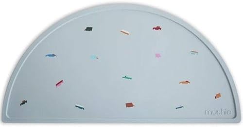 Miniatura 12 de mushie Mantel individual de silicona para niños, diseño antideslizante sin BPA (azul Cambridge) Cambridge Blue,Negro (Daisy),Azul marfil,Bluey