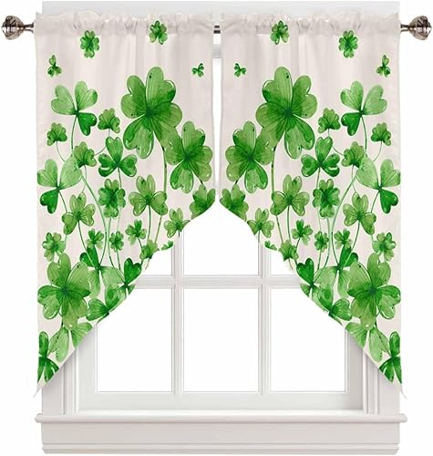 Miniatura 9 de Litter Star Cenefa de cortina con diseño de manzanas rojas de granja, bolsillo trasero negro, cenefas de cocina para ventana pequeña, gotas de agua