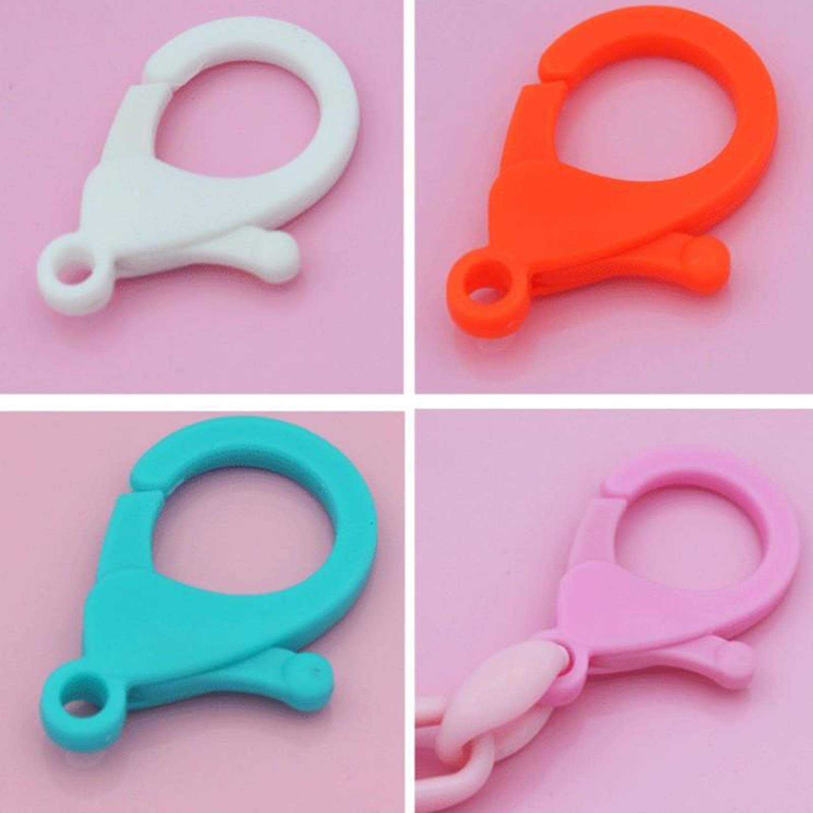 5 zestaw 100 szt. plastikowa klamra karabińczyk karabińczyk zapięcie do DIY breloki torby zielone