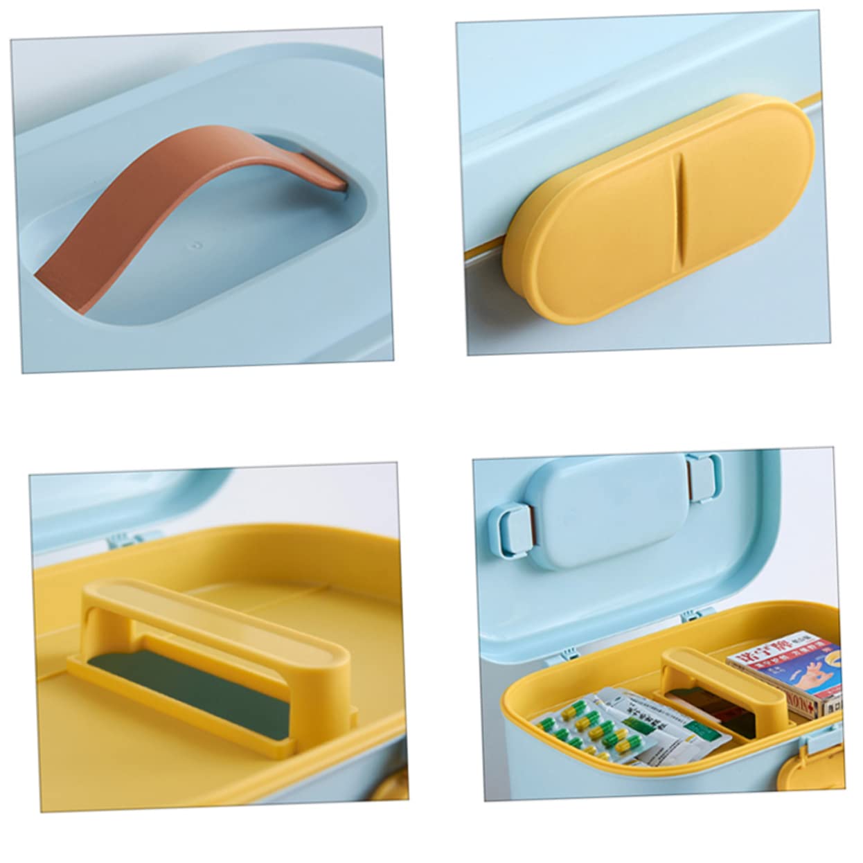 Boîte Organisateur De Stockage De Médicaments Conteneur Rose Étui D'Aide Pilule Médicaments Pot Congélateur Thermostat Mini Compartiment De Portable Bac D'Alimentation
