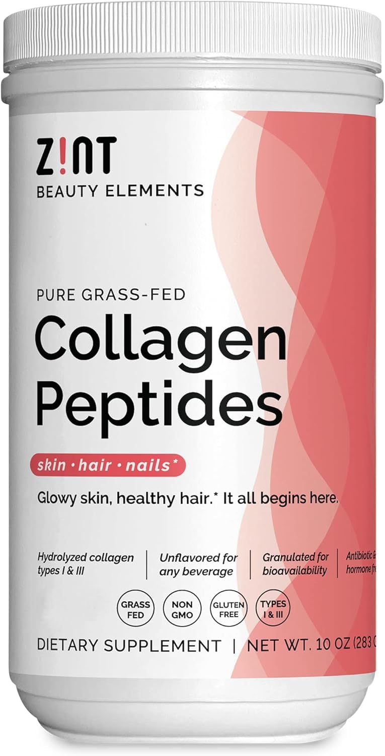 Zint Collagen Peptides Powder (10 Ounce): Hydrolyzed Collagen Protein Hydrolysate Beauty Supplement Unflavored 10 Ounce (Pack of 1)