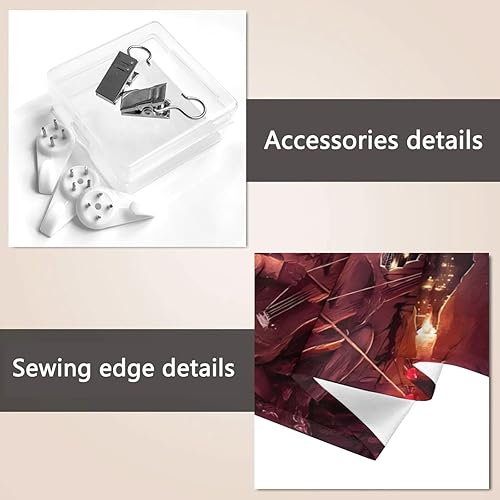 Miniatura 5 de MaryAPerez Tapiz de pared de 60 x 51 pulgadas, para colgar en la pared, para dormitorio, sala de estar, dormitorio, decoración del hogar