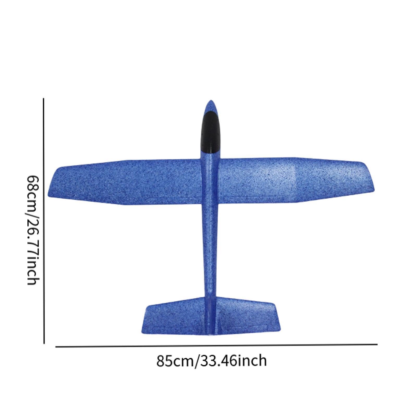 Planeador de Juguete, Avión de Espuma de Lanzamiento Manual, Modificable, Aerodinámico, Fácil de Usar, Materiales, Adecuado para Juegos Infa, Azul