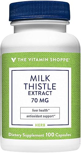 Miniatura 8 de Extracto de cardo de leche de The Vitamin Shoppe 300 mg cápsulas, extracto de silimarina para un apoyo saludable del hígado  semillafruta complejo