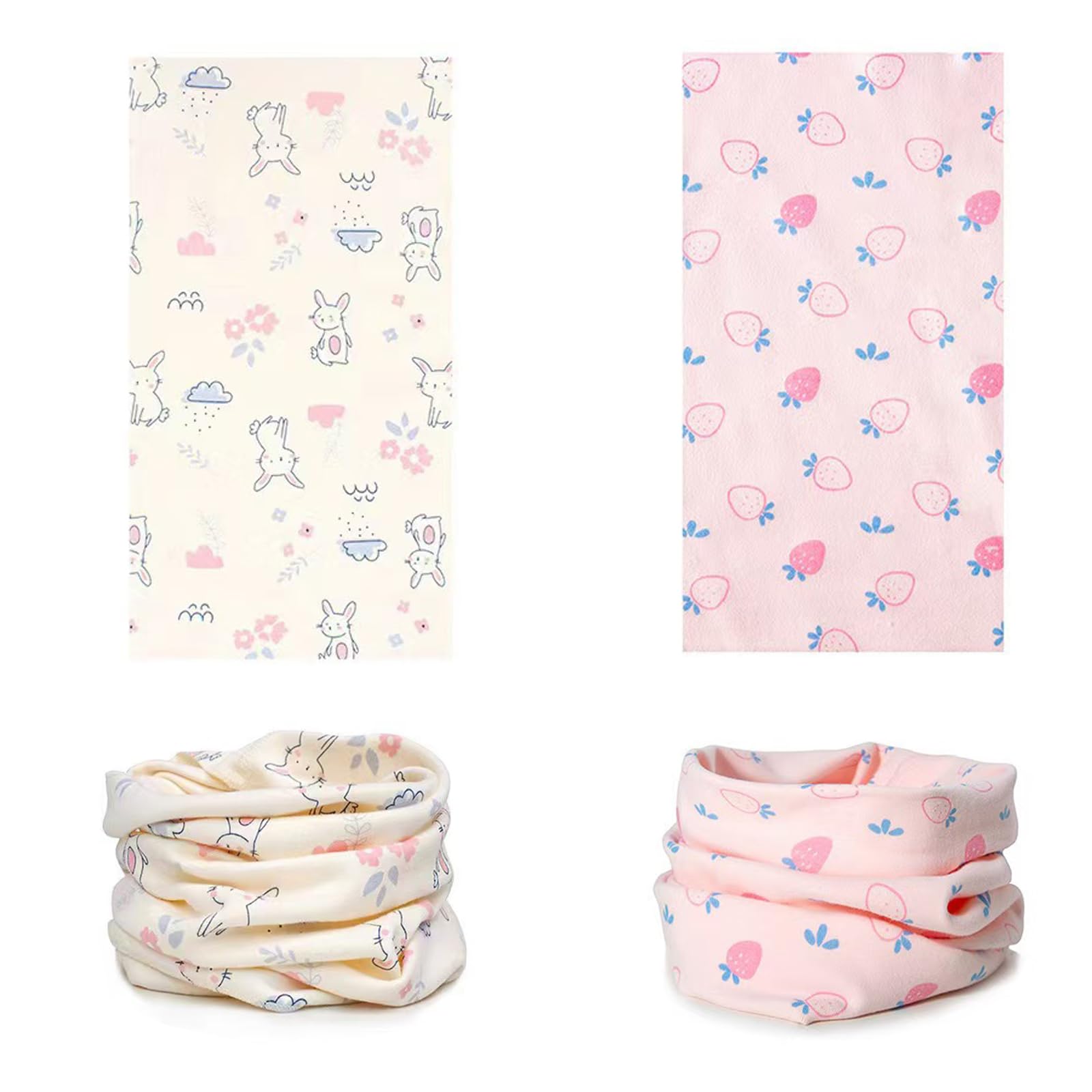 2 PCS Loop Scarf Set Children Cotton Autumn Winter Scarf Baby Circle Neck Warm Girl And Boy