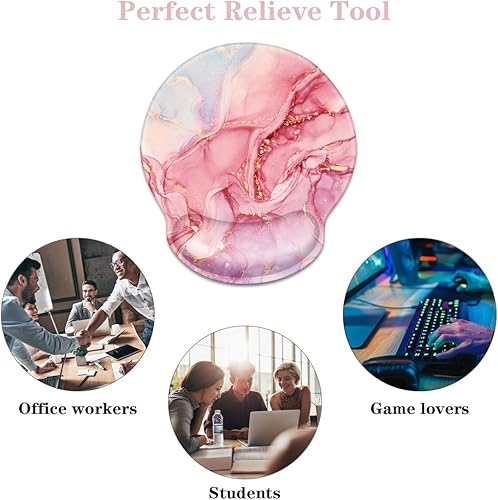 Miniatura 5 de WAVEYU Alfombrilla de mouse ergonómica con soporte de muñeca, alfombrilla de mouse de oficina con reposamuñecas, alfombrilla de mouse para