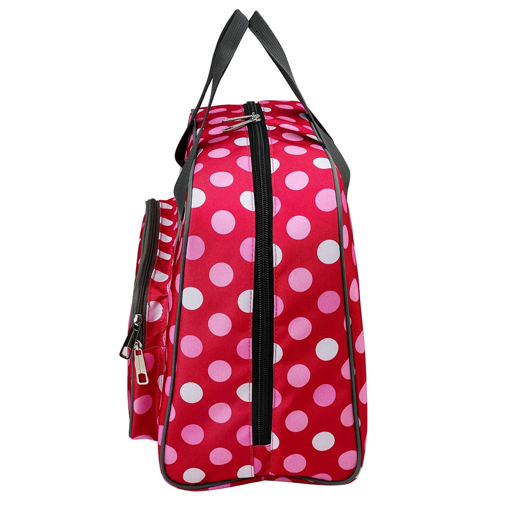Bolsa multifuncional de gran capacidad para máquina de coser, almacenamiento portátil de viaje, Red, 48x24x31.8cm