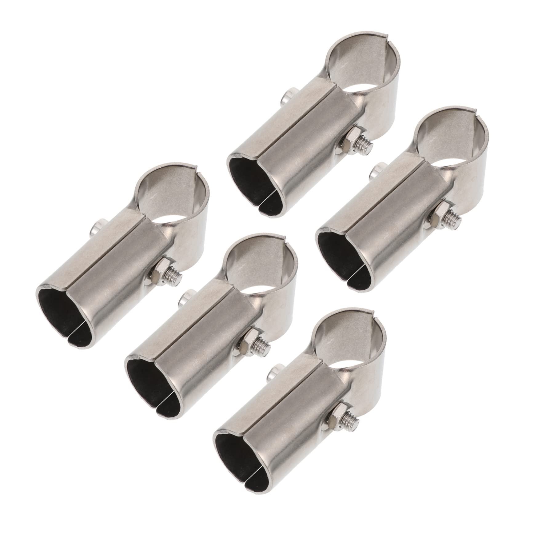 Ciieeo 5Pcs Curtain Rod Connectors Extension Connectors for Clothes Rail Heavy Duty Design for Wardrobe Closet Bathroom and Laundry Use