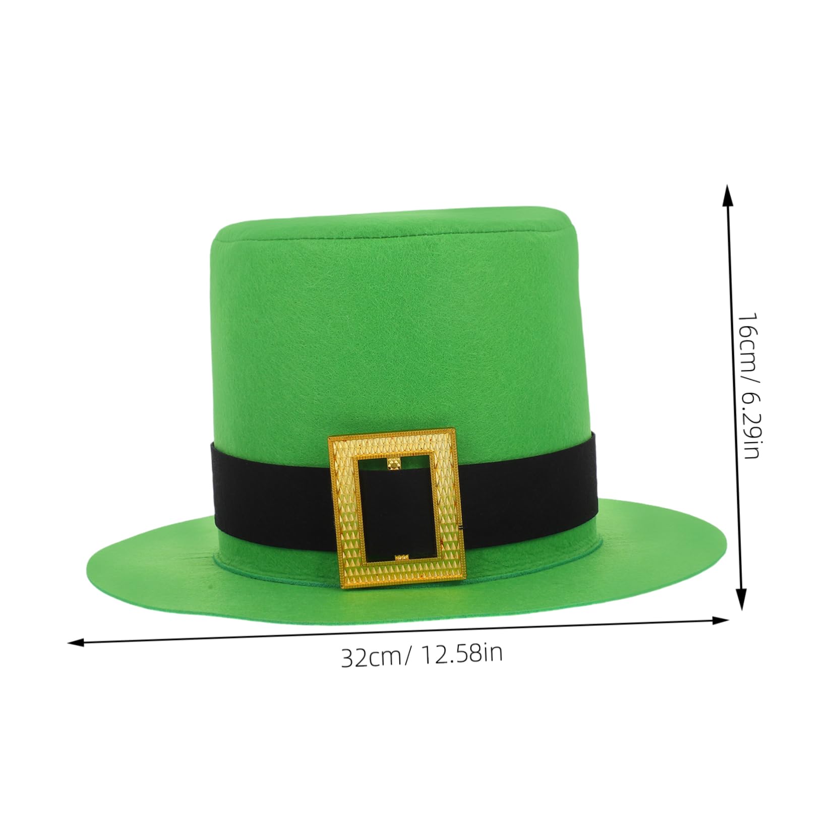 STOBAZA . Patrick's Fedora Hat Irish Themed Felt Cap for Men and Women Festival Accessory