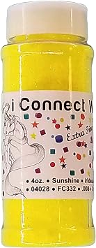 iConnectWith Glitter Sunshine Yellow, Extra Fine Iridescent Glitter; Multi-use for Crafts, Decorations, Nail Art, Makeup, Tumblers, Resin Art, and DIY Projects
